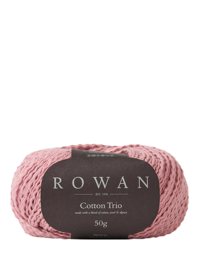 Rowan Cotton Trio Knitting Yarn, 50g, Blush