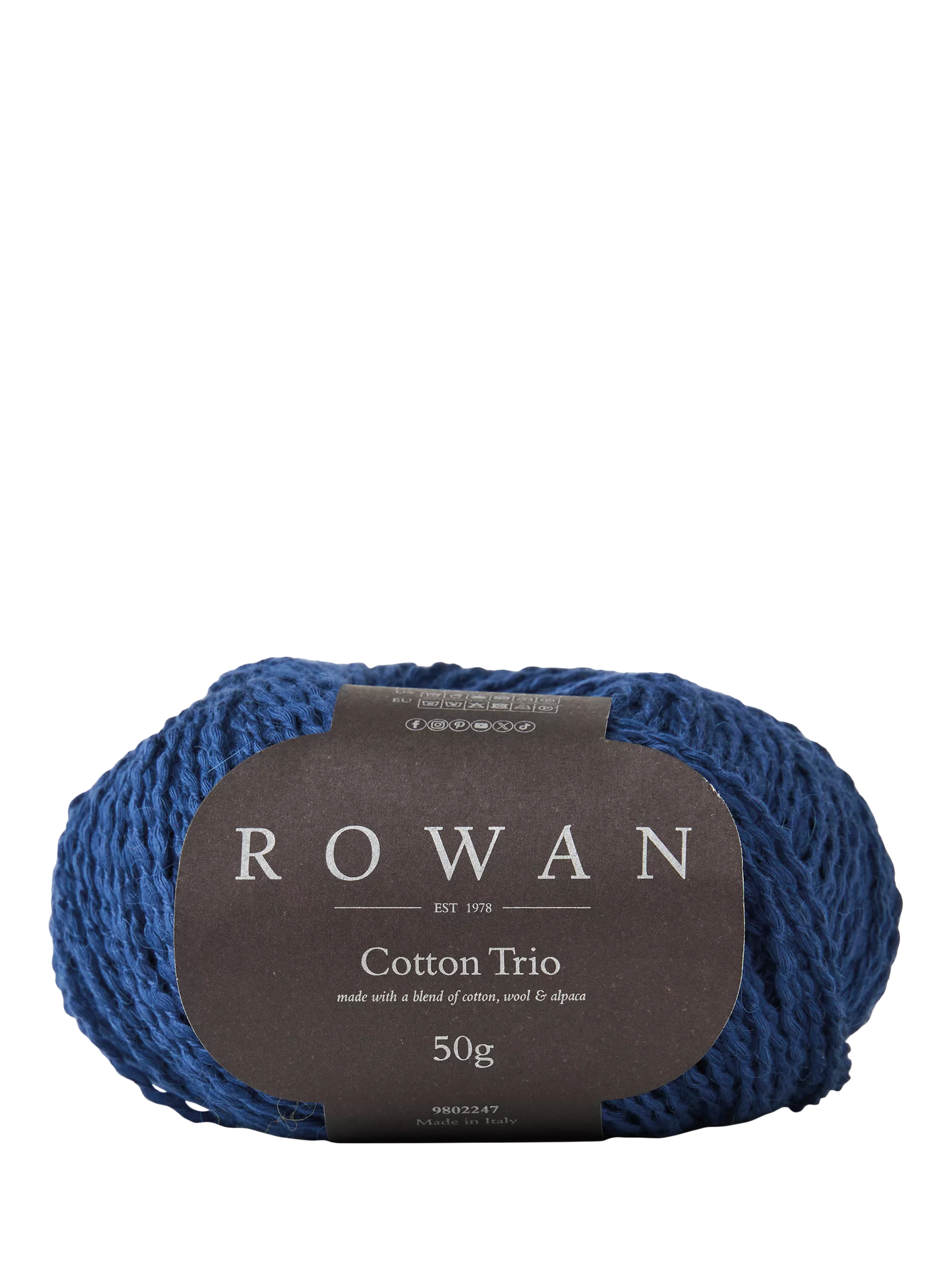 Rowan Cotton Trio Knitting Yarn, 50g, Deep