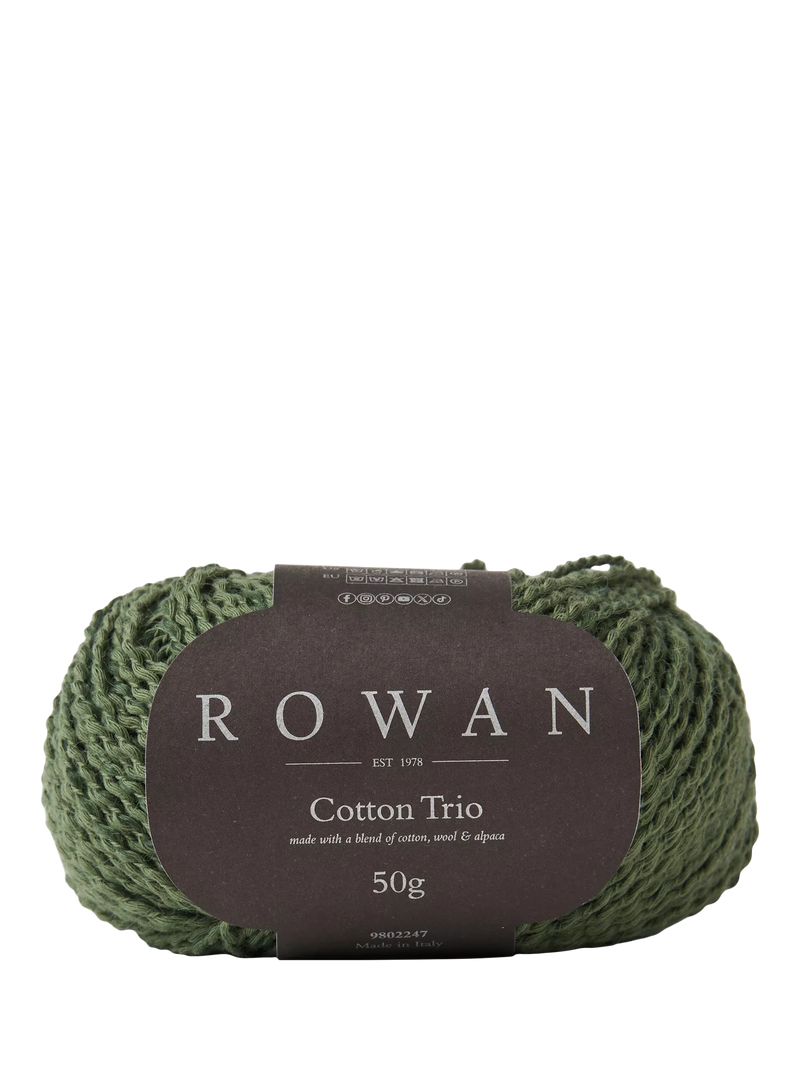 Rowan Cotton Trio Knitting Yarn, 50g, Leaf