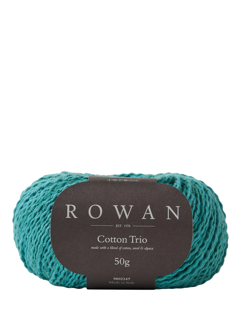 Rowan Cotton Trio Knitting Yarn, 50g, Teal