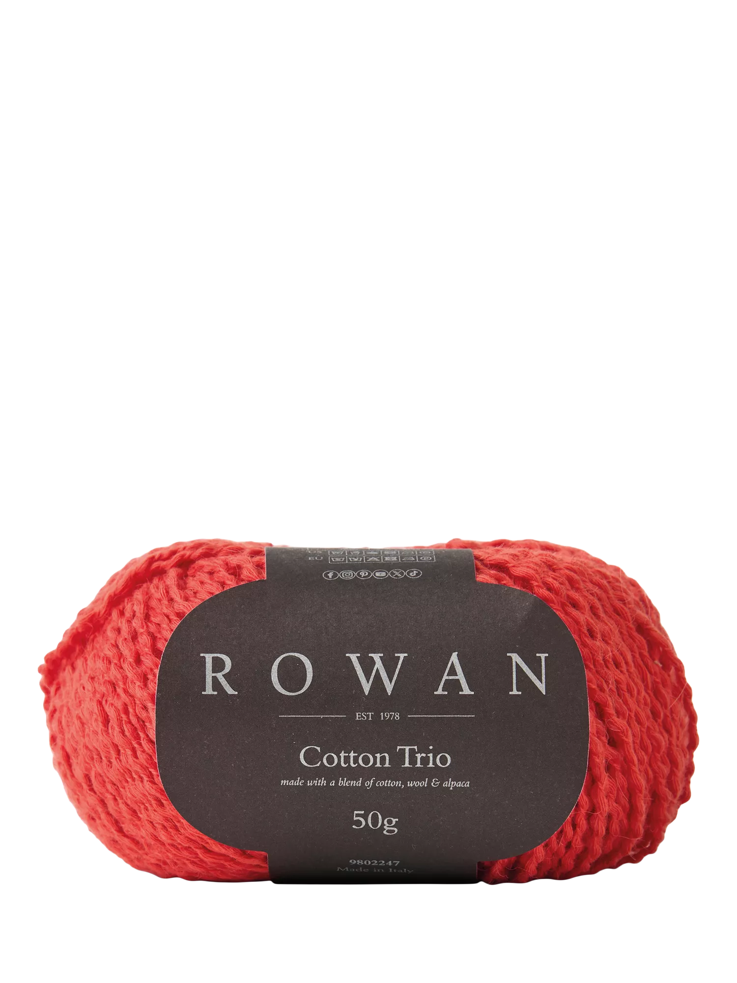 Rowan Cotton Trio Knitting Yarn, 50g, Tiger