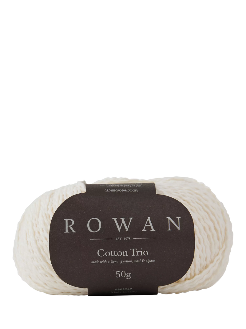 Rowan Cotton Trio Knitting Yarn, 50g, Polar