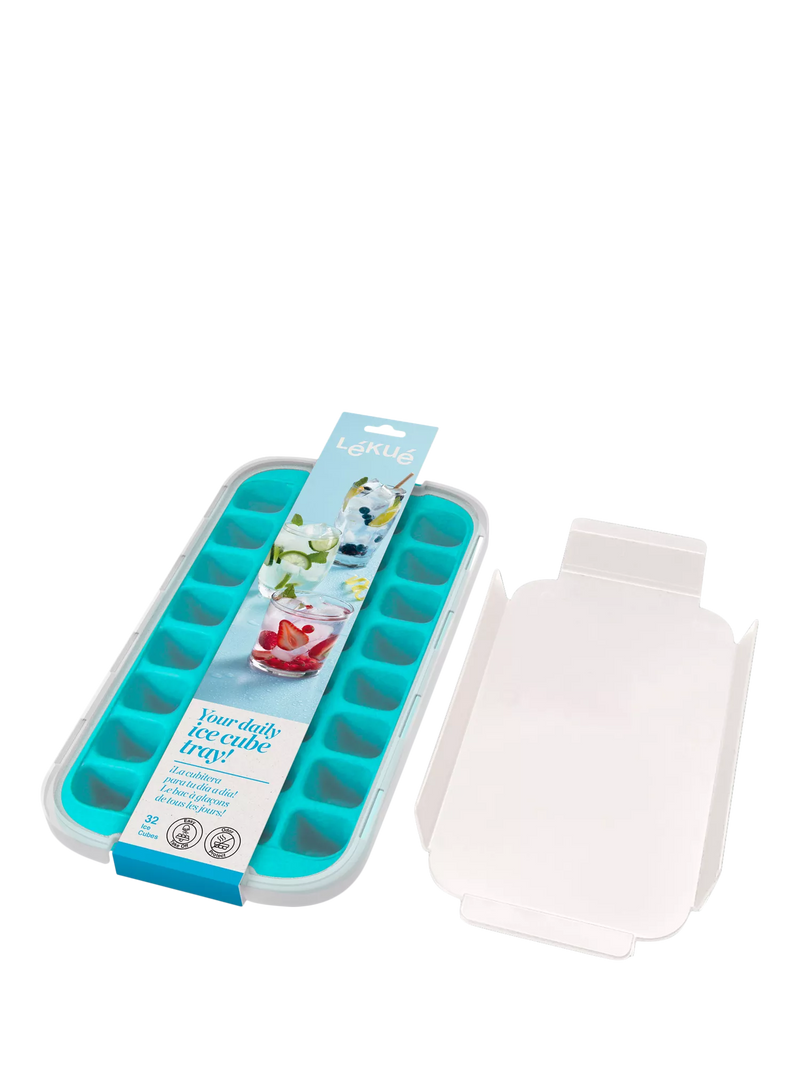 Lékué ice cube tray turquoise 32 cube with lid - British product