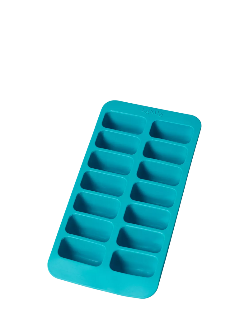 Lékué rectangular ice cube tray with lid turquoise (British brand)