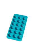 Lékué turquoise round ice cube tray with lid 18 cubes, UK version