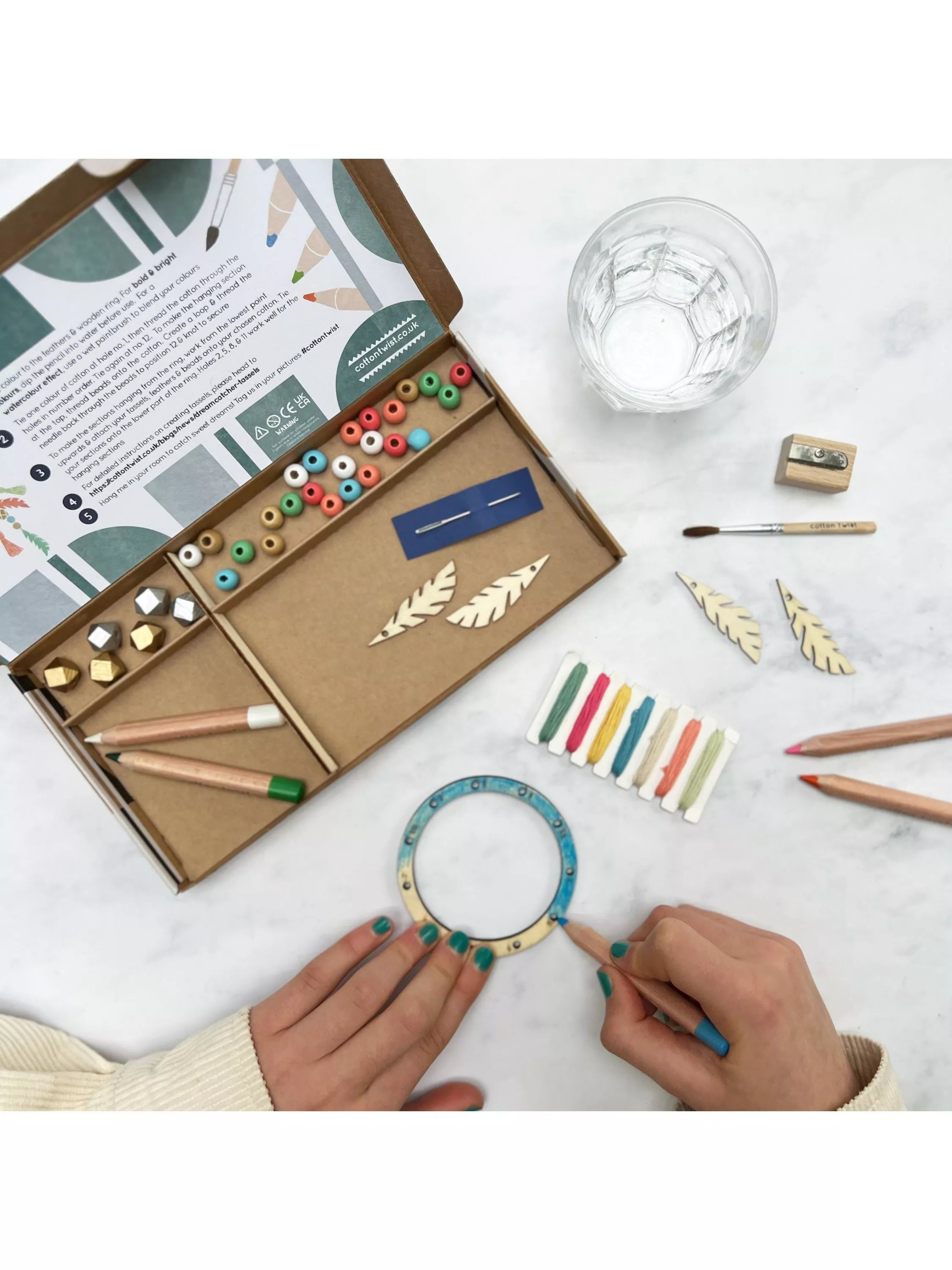Cotton Twist dreamcatcher craft kit - British product