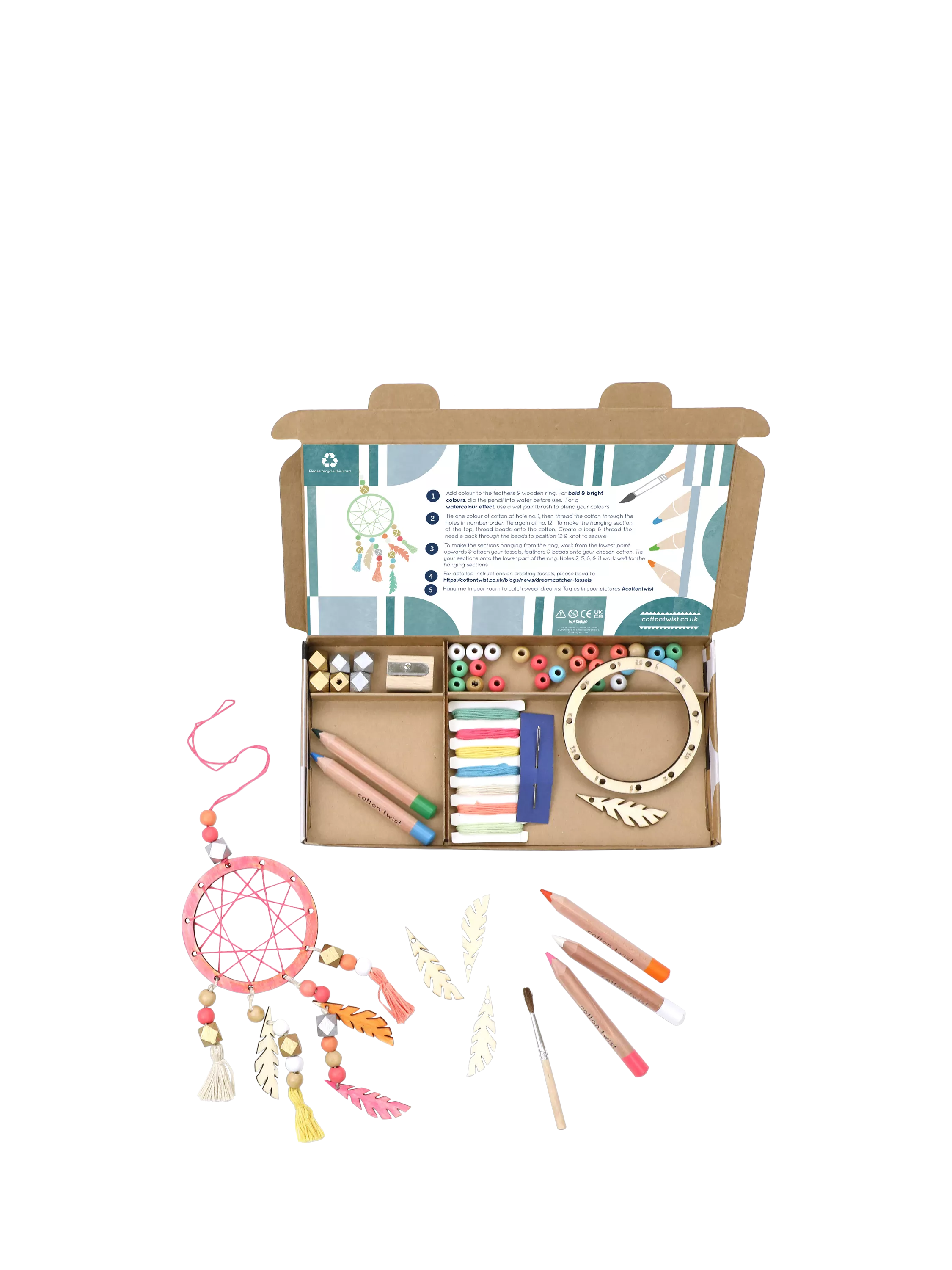 Cotton Twist dreamcatcher craft kit - British product