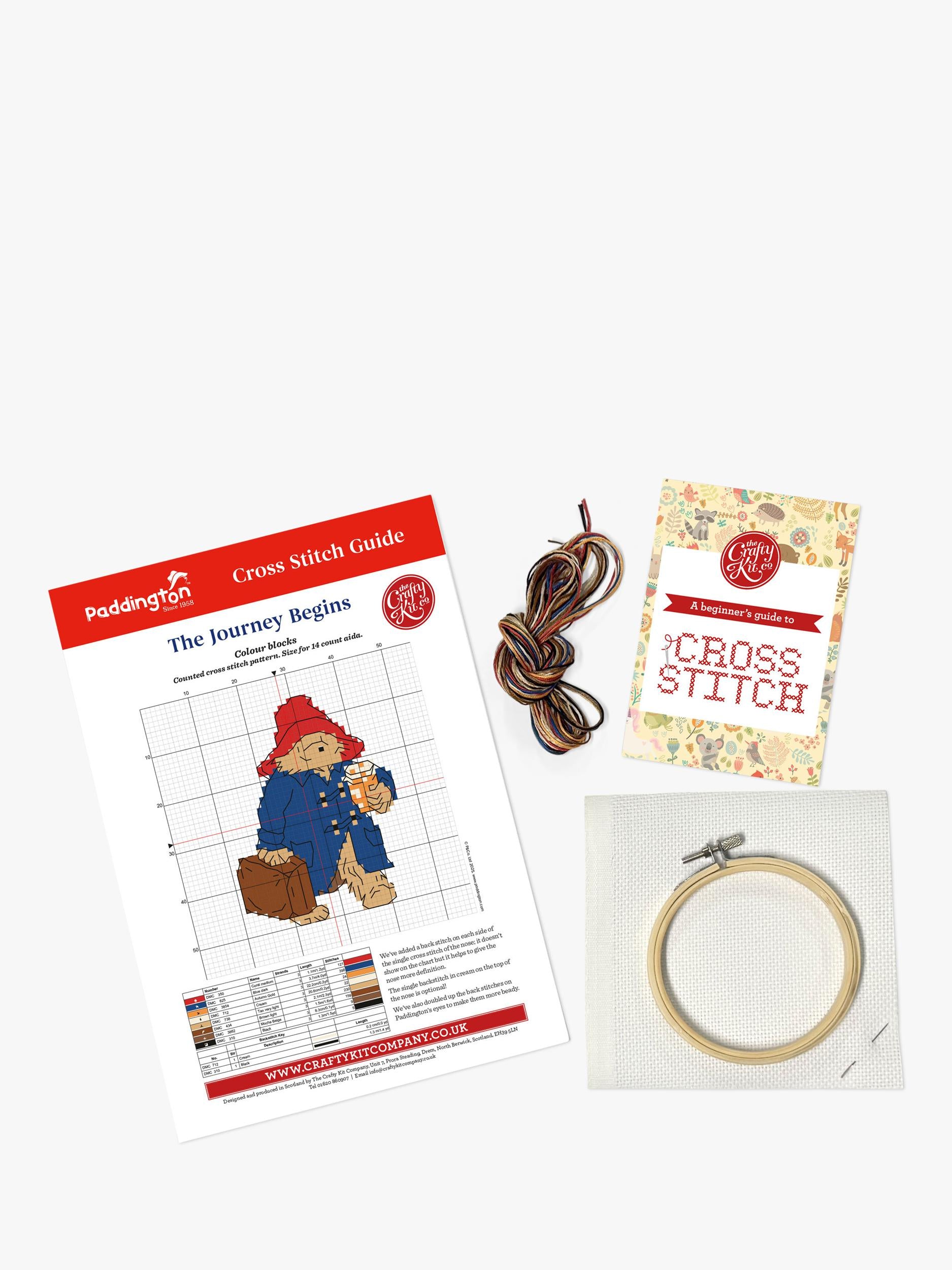 The Crafty Kit Company Paddington mini cross stitch kit (British brand)