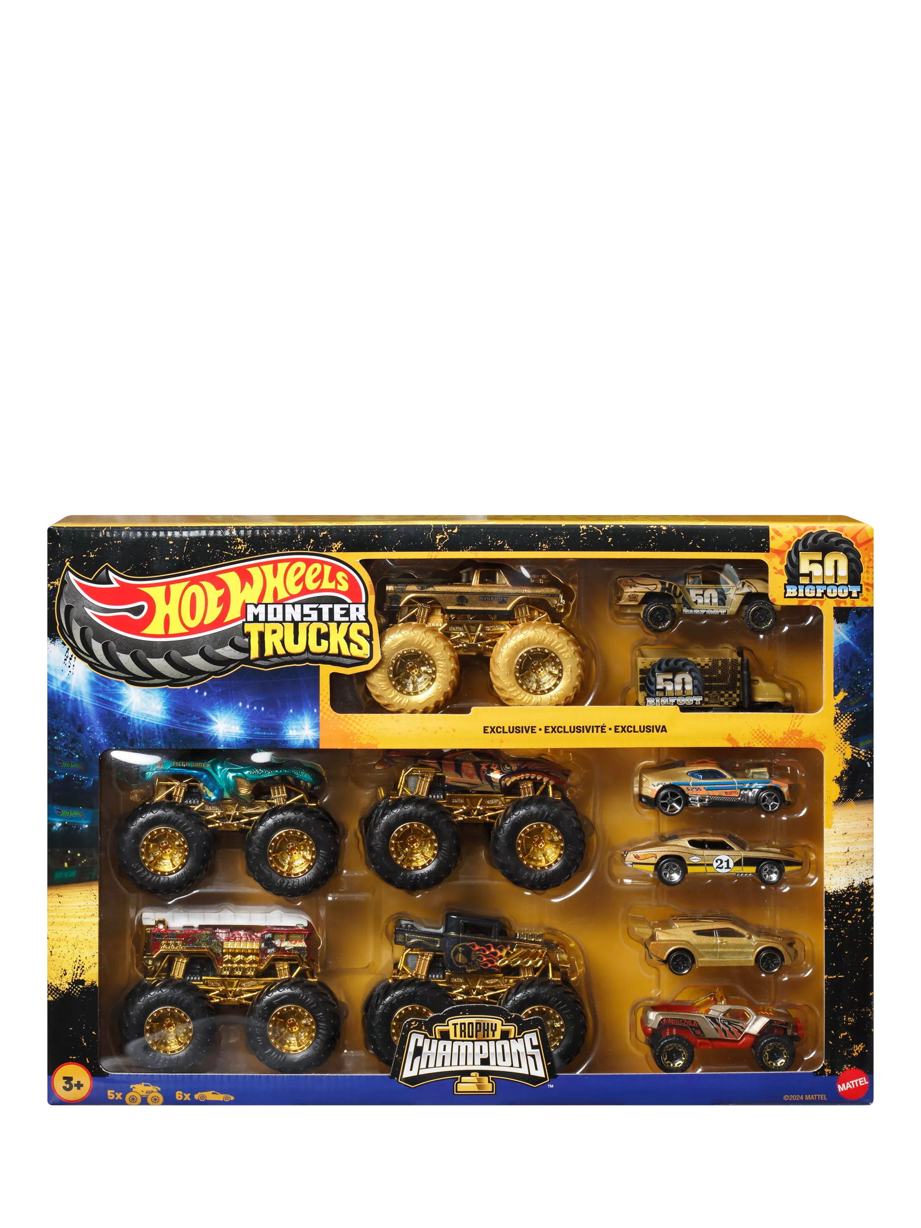 Hot Wheels Monster Trucks Trophy Champions Collection toy set, UK version