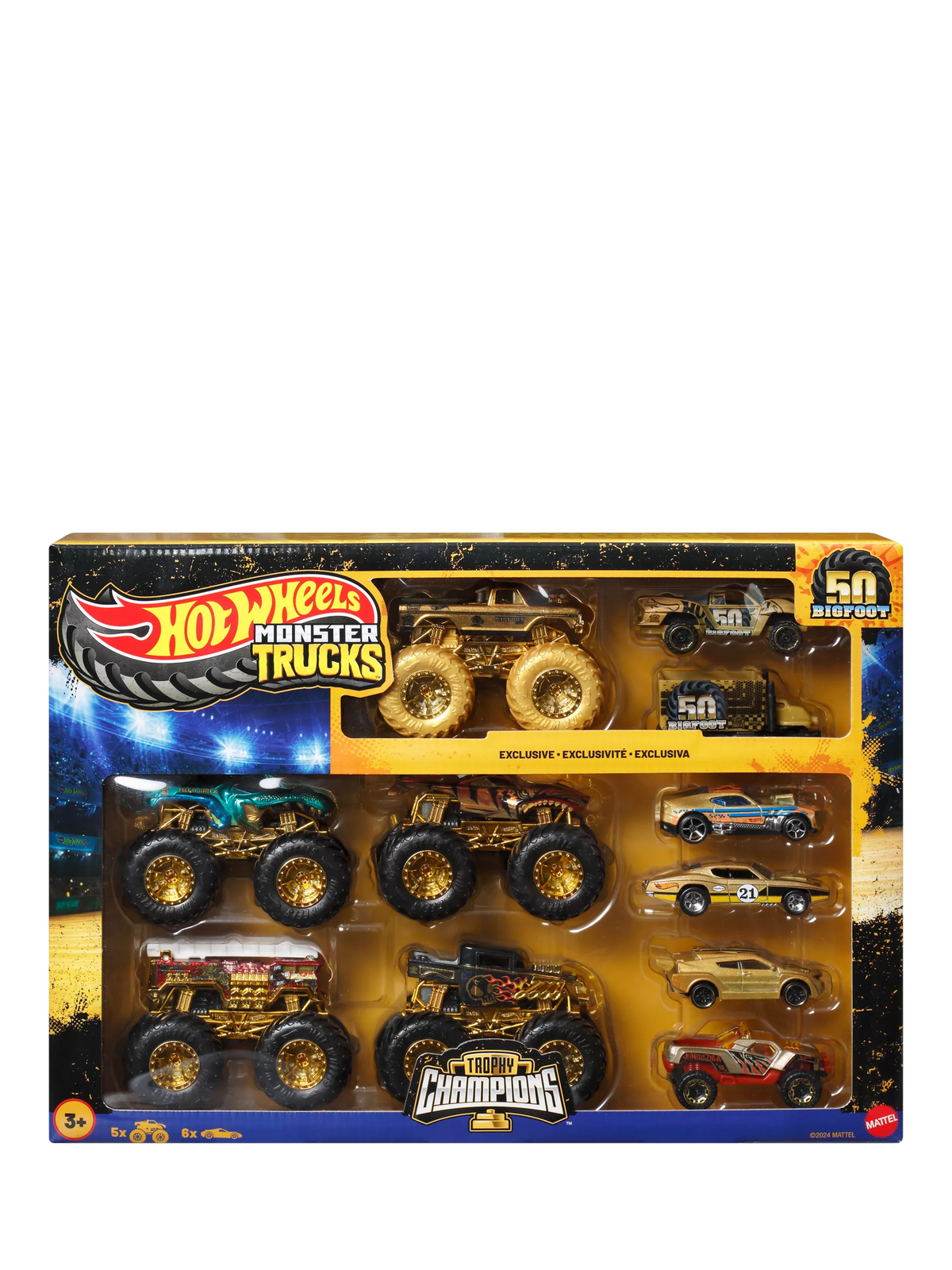 Hot Wheels Monster Trucks Trophy Champions Collection toy set, UK version