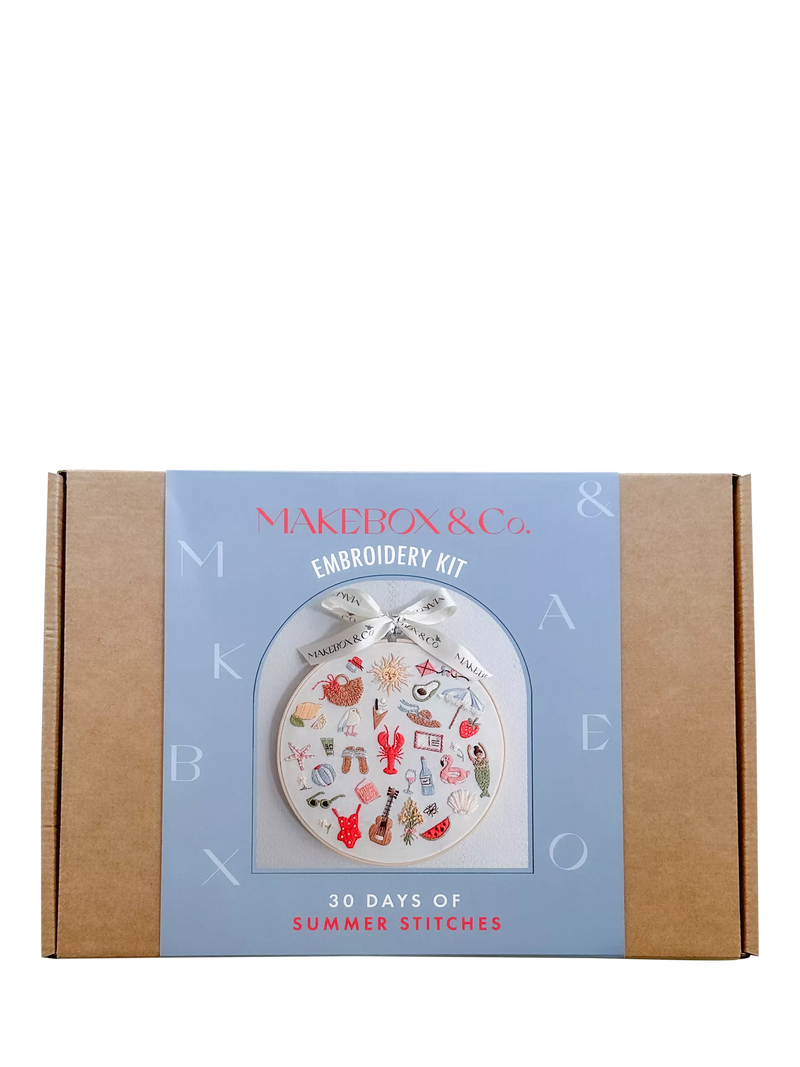 MakeBox & Co 30 Days of Summer embroidery kit 23cm (British brand)