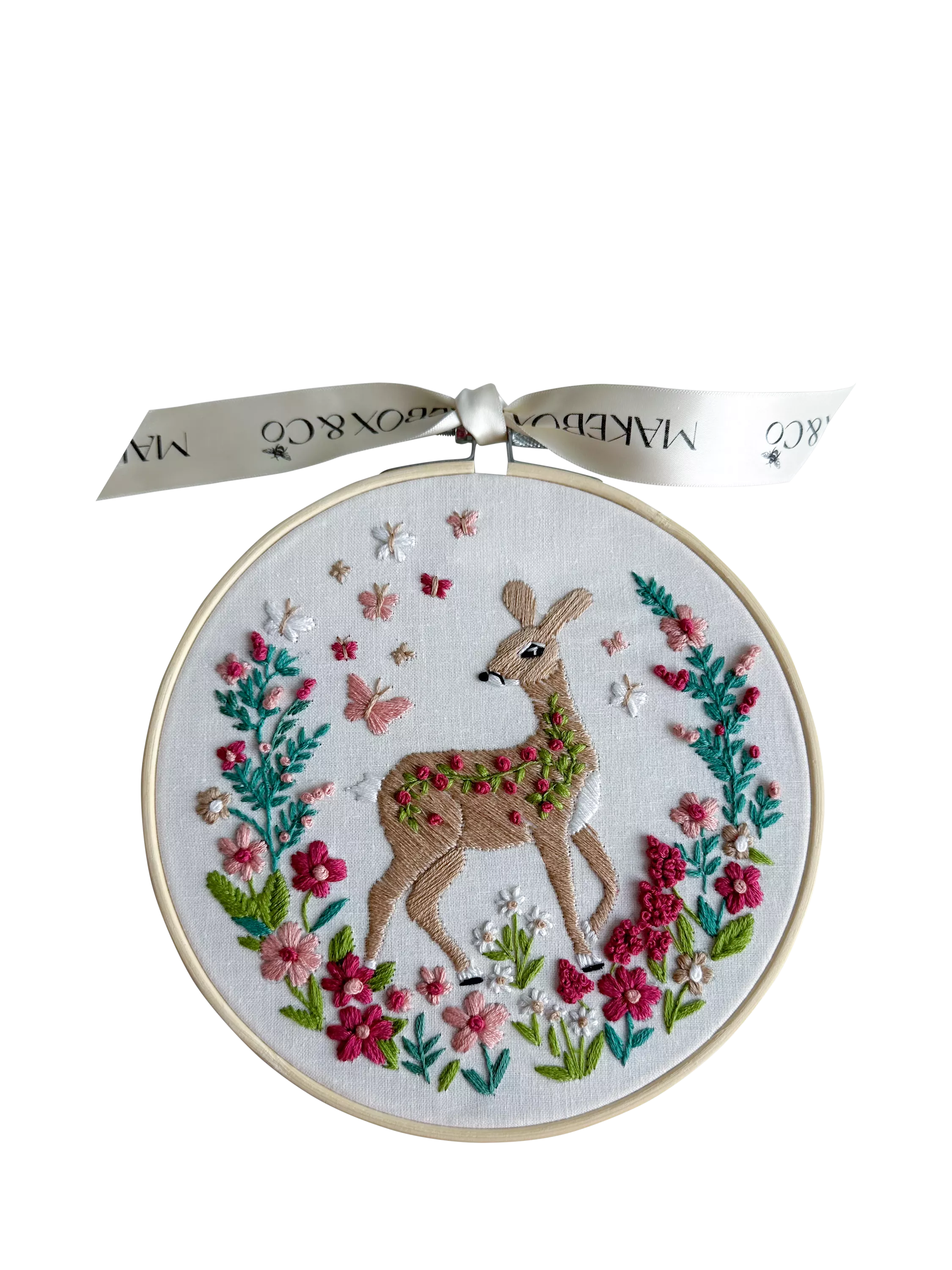 MakeBox Frolicking Fawn embroidery kit, UK version