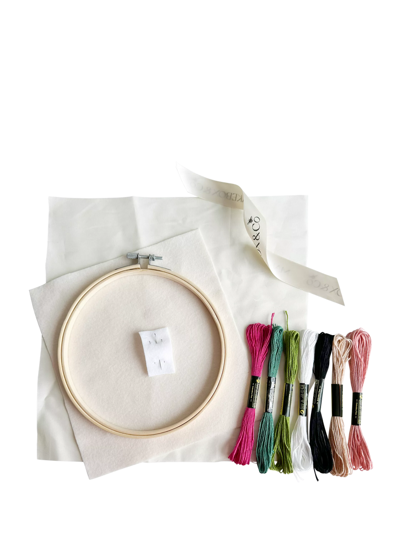 MakeBox Frolicking Fawn embroidery kit, UK version