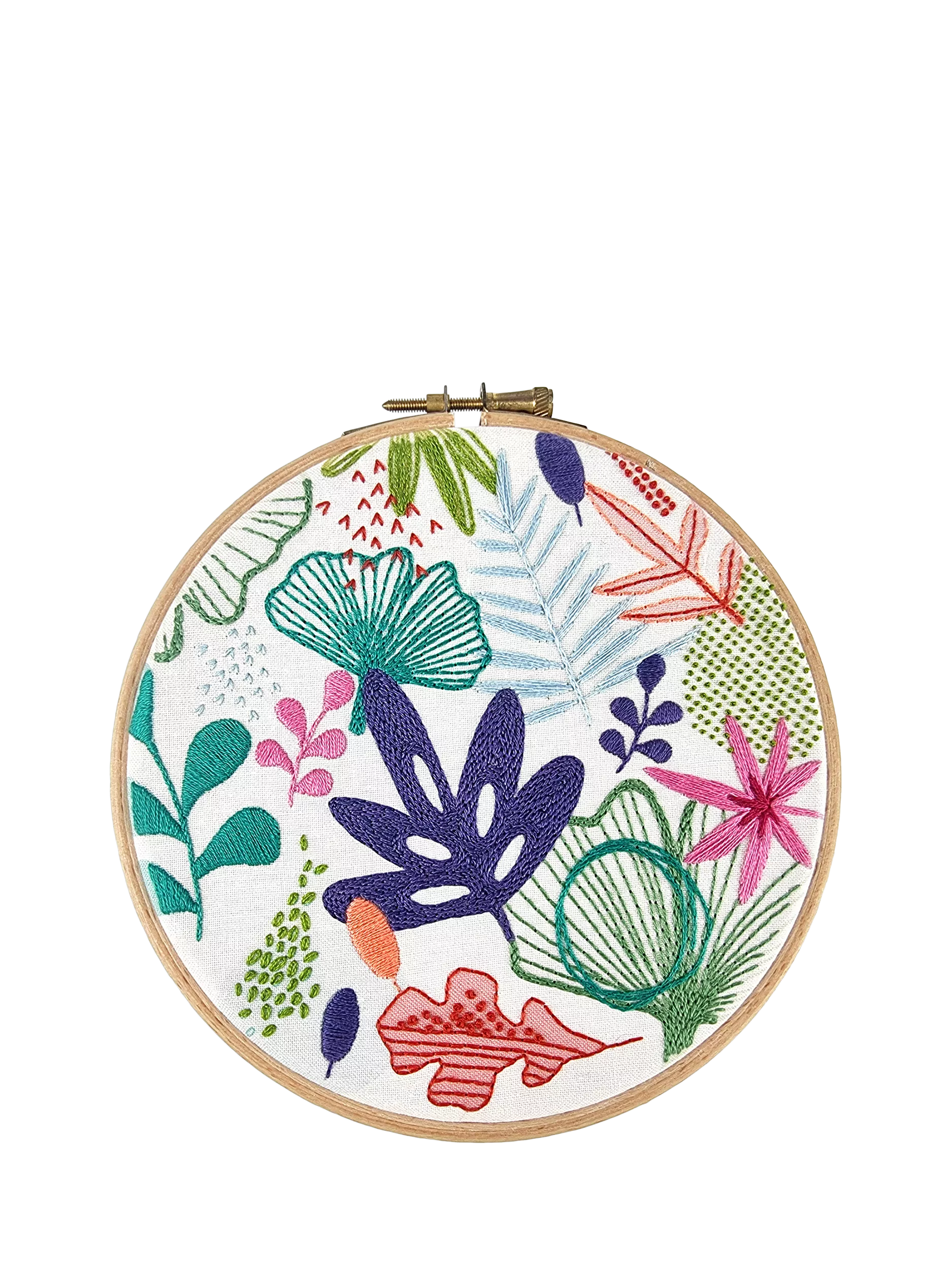 Oh Sew Bootiful Abstract Florals embroidery kit 16.5cm - British product