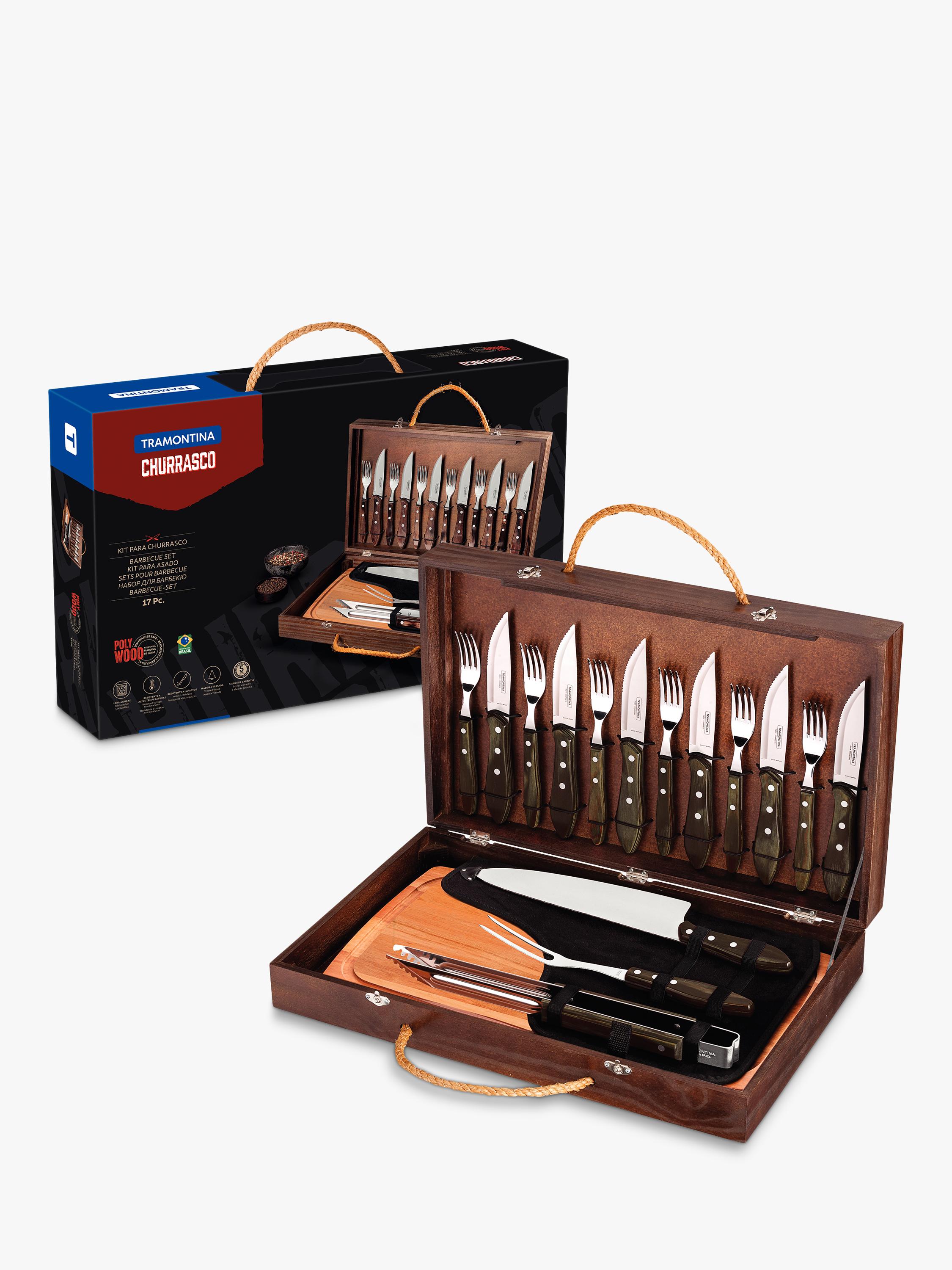 Tramontina Churrasco BBQ gift set 17 pieces - British product