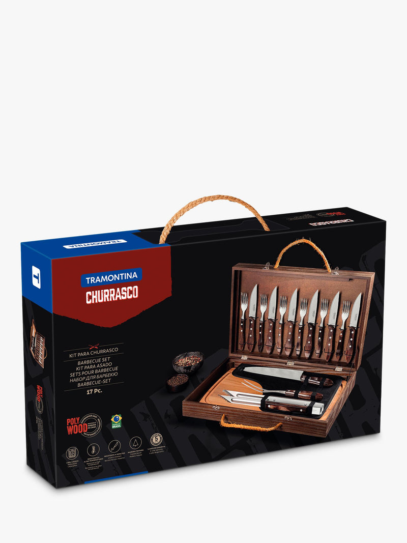 Tramontina Churrasco BBQ gift set 17 pieces - British product