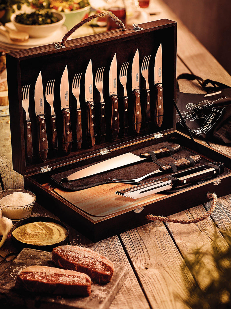 Tramontina Churrasco BBQ gift set 17 pieces - British product