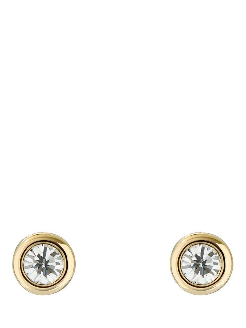 Ted Baker crystal stud earrings gold plated (British brand)
