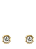 Ted Baker crystal stud earrings gold plated (British brand)