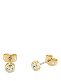 Ted Baker crystal stud earrings gold plated (British brand)