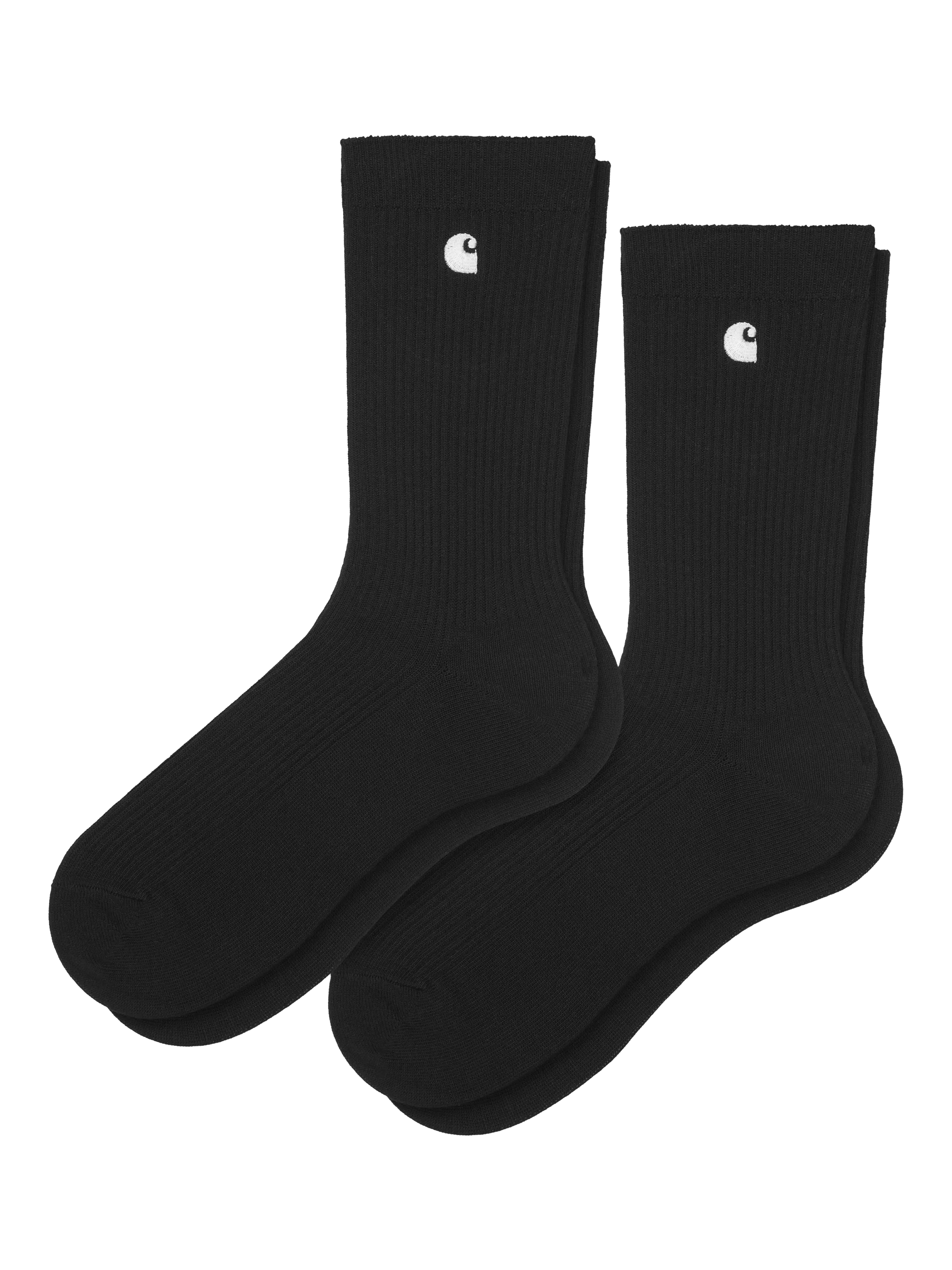 Carhartt WIP crew socks pack of 2 black/white (British brand)