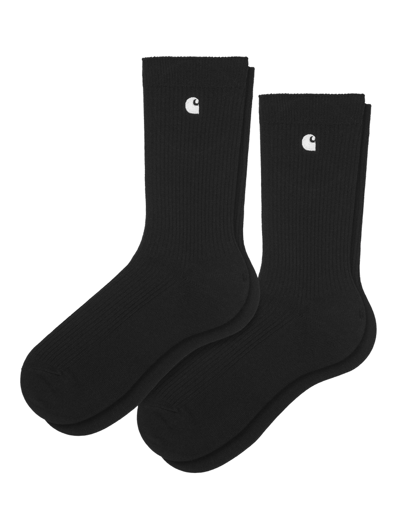 Carhartt WIP crew socks pack of 2 black/white (British brand)