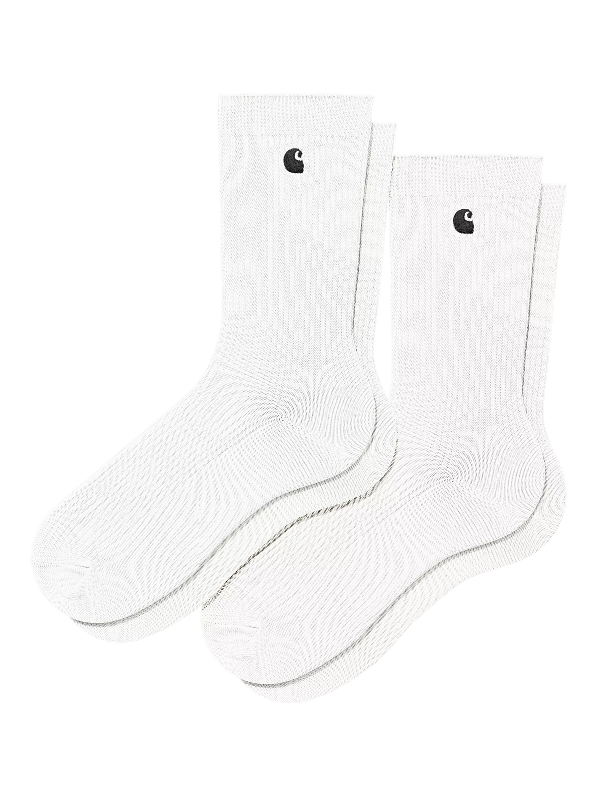Carhartt WIP Madison crew socks pack of 2 white black, UK version
