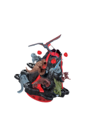 Jurassic World shaky volcano game with dinosaur figures, UK version