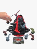 Jurassic World shaky volcano game with dinosaur figures, UK version