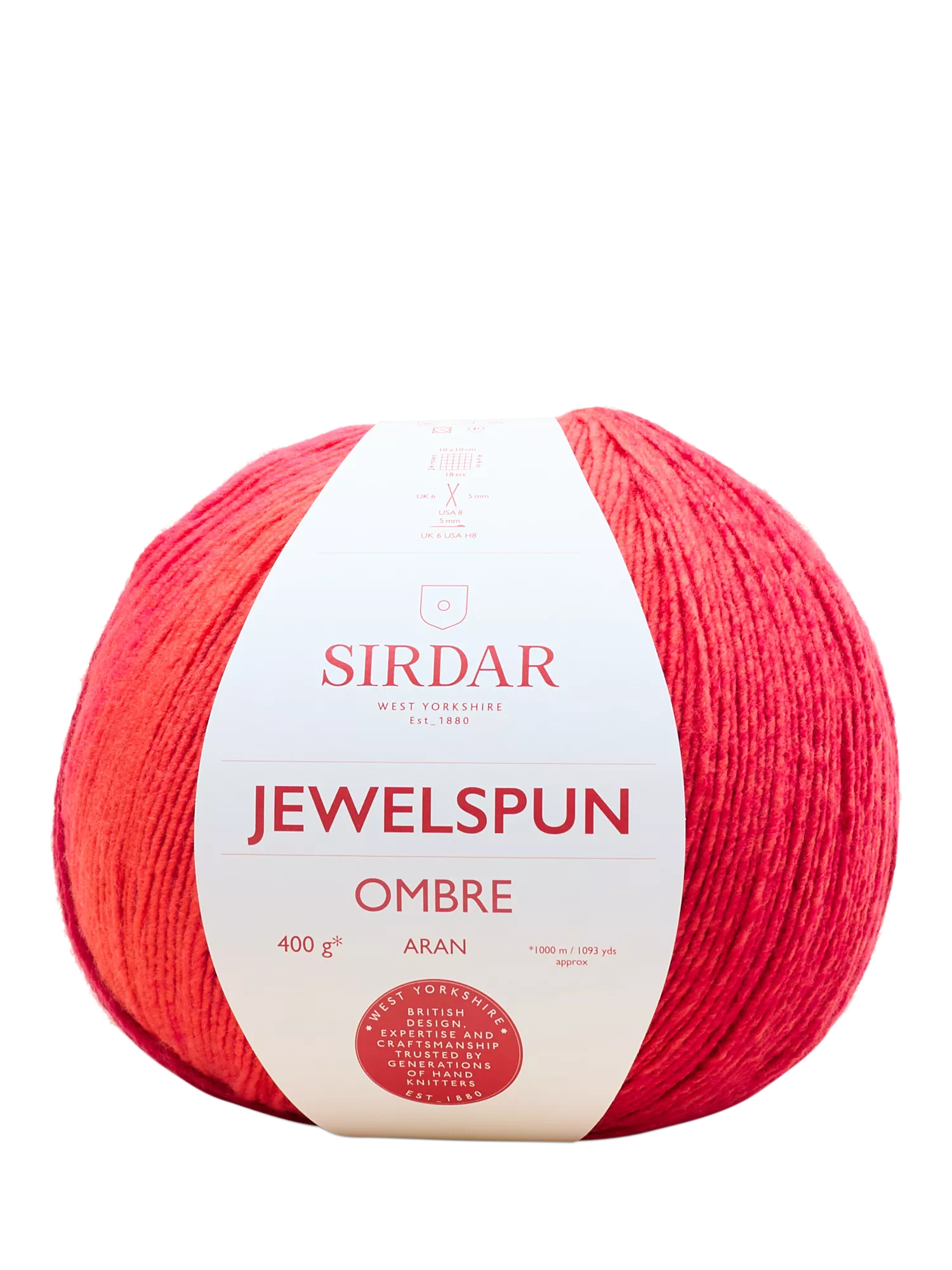Sirdar Jewelspun Ombre Aran Knitting Yarn, 400g