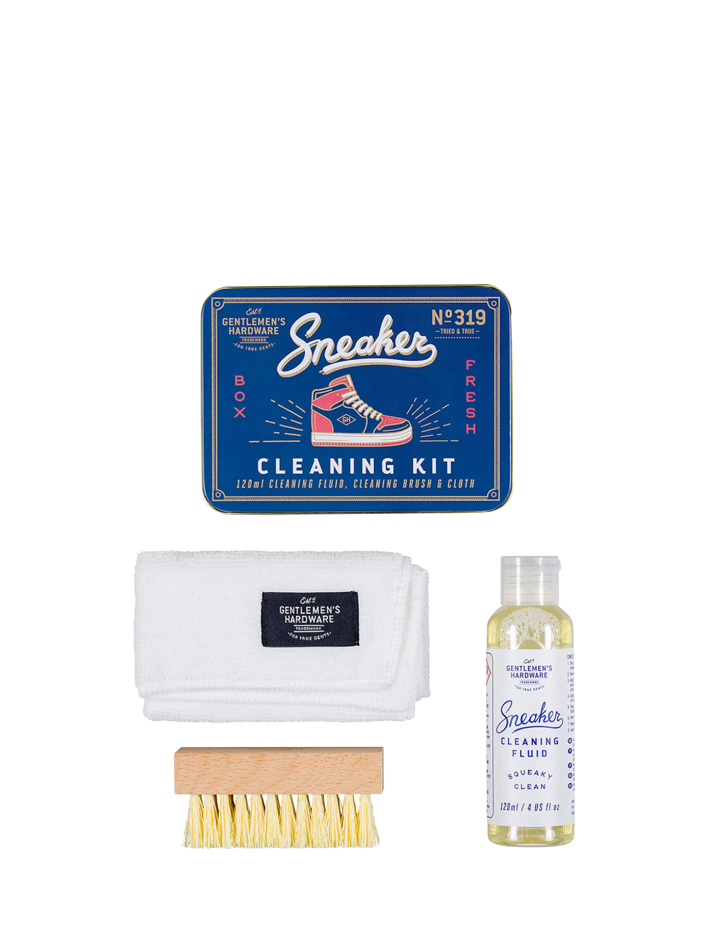 Gentlemen's Hardware sneaker care kit, imported from the UK