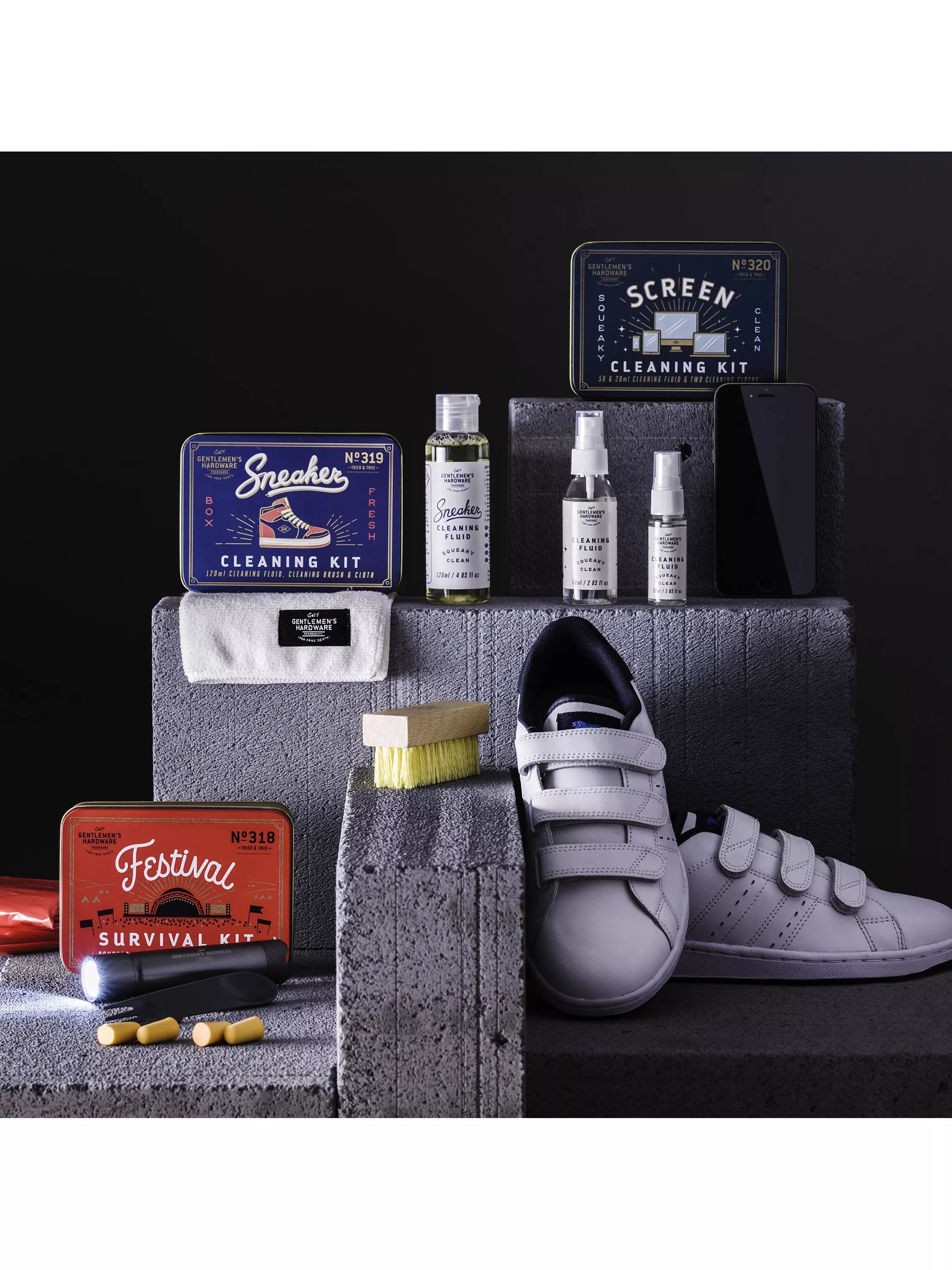 Gentlemen's Hardware sneaker care kit, imported from the UK