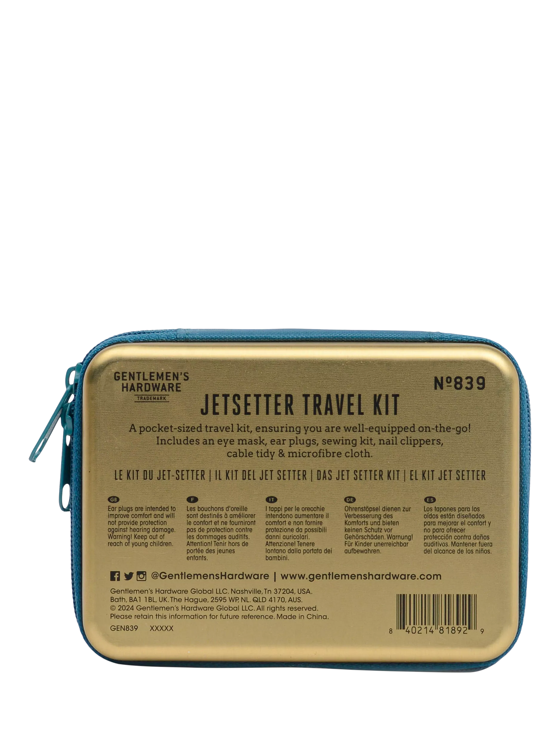 Gentlemen's Hardware Jet Setter travel kit (British brand)