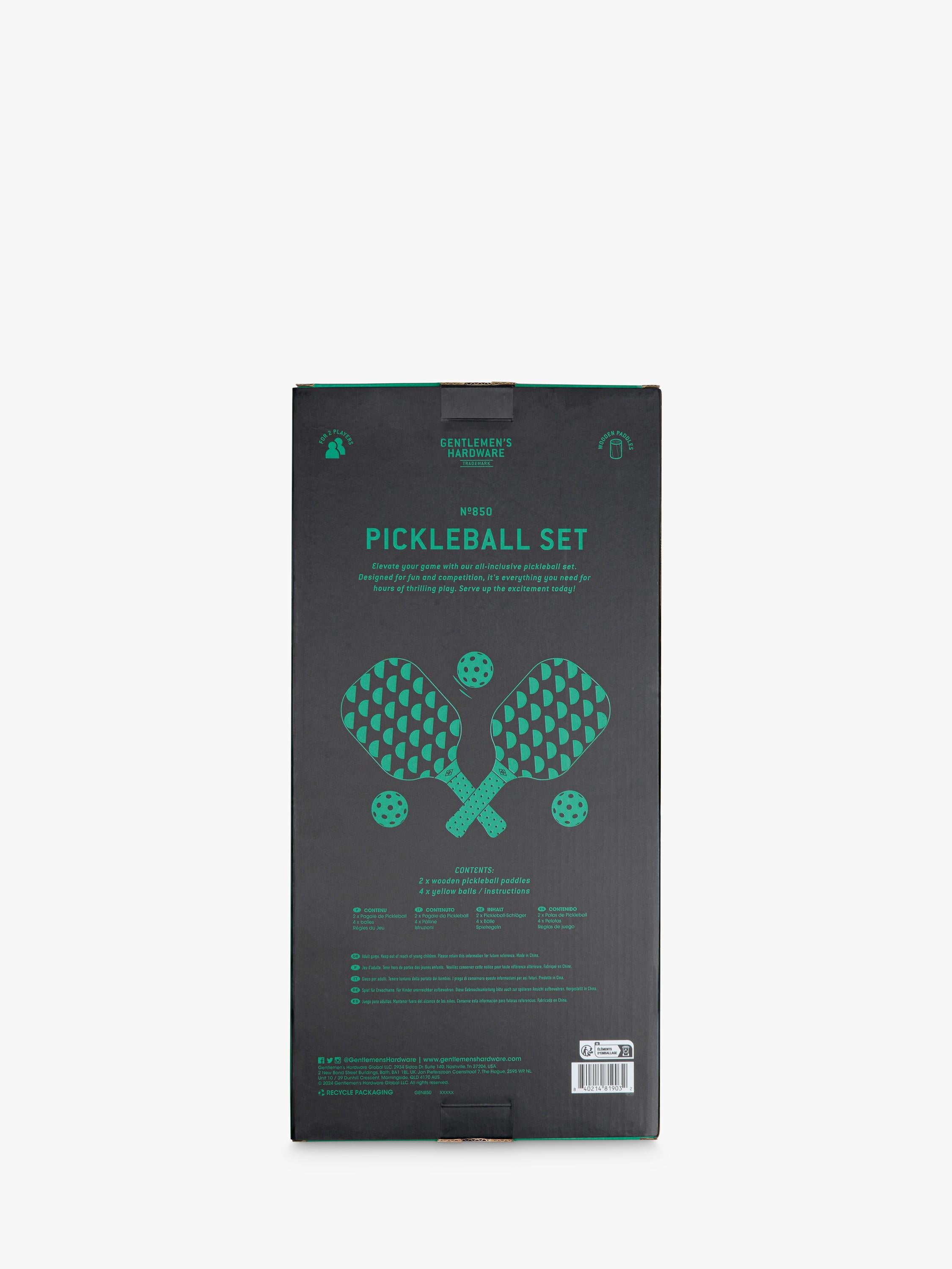 Gentlemen's Hardware pickleball set Multi - British product