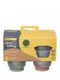 Vital Baby weaning storage pots, pack of 4, 120ml each (British brand)