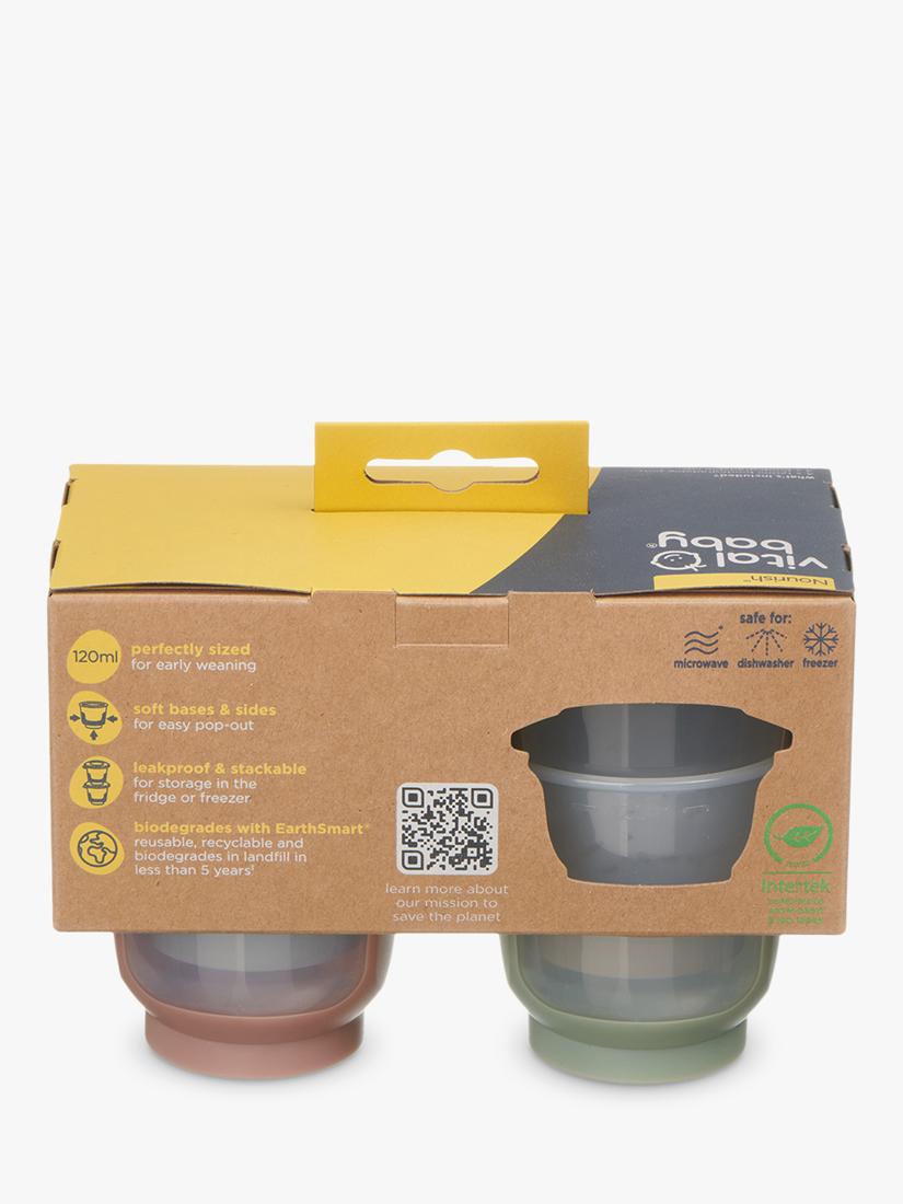 Vital Baby weaning storage pots, pack of 4, 120ml each (British brand)