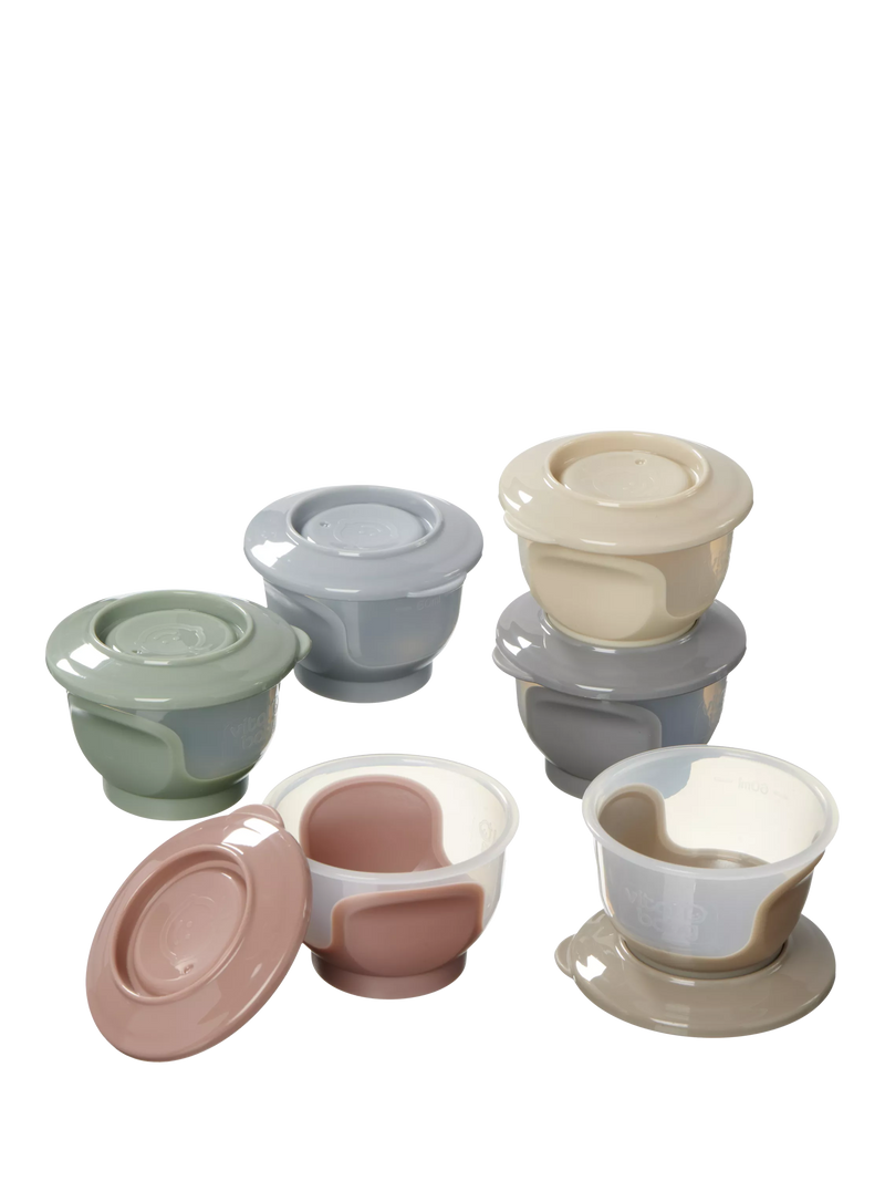 Vital Baby storage pots for baby weaning, set of six 60ml containers (British brand)