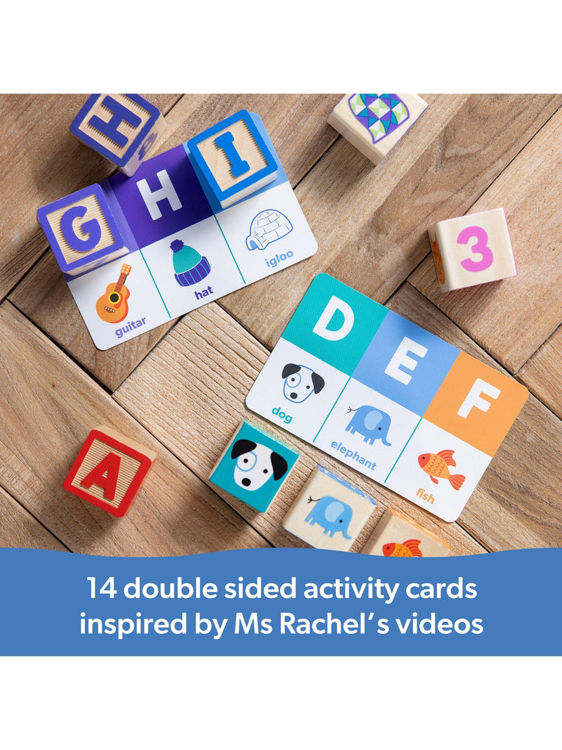 Melissa & Doug Ms. Rachel wooden learning blocks set, imported from the UK