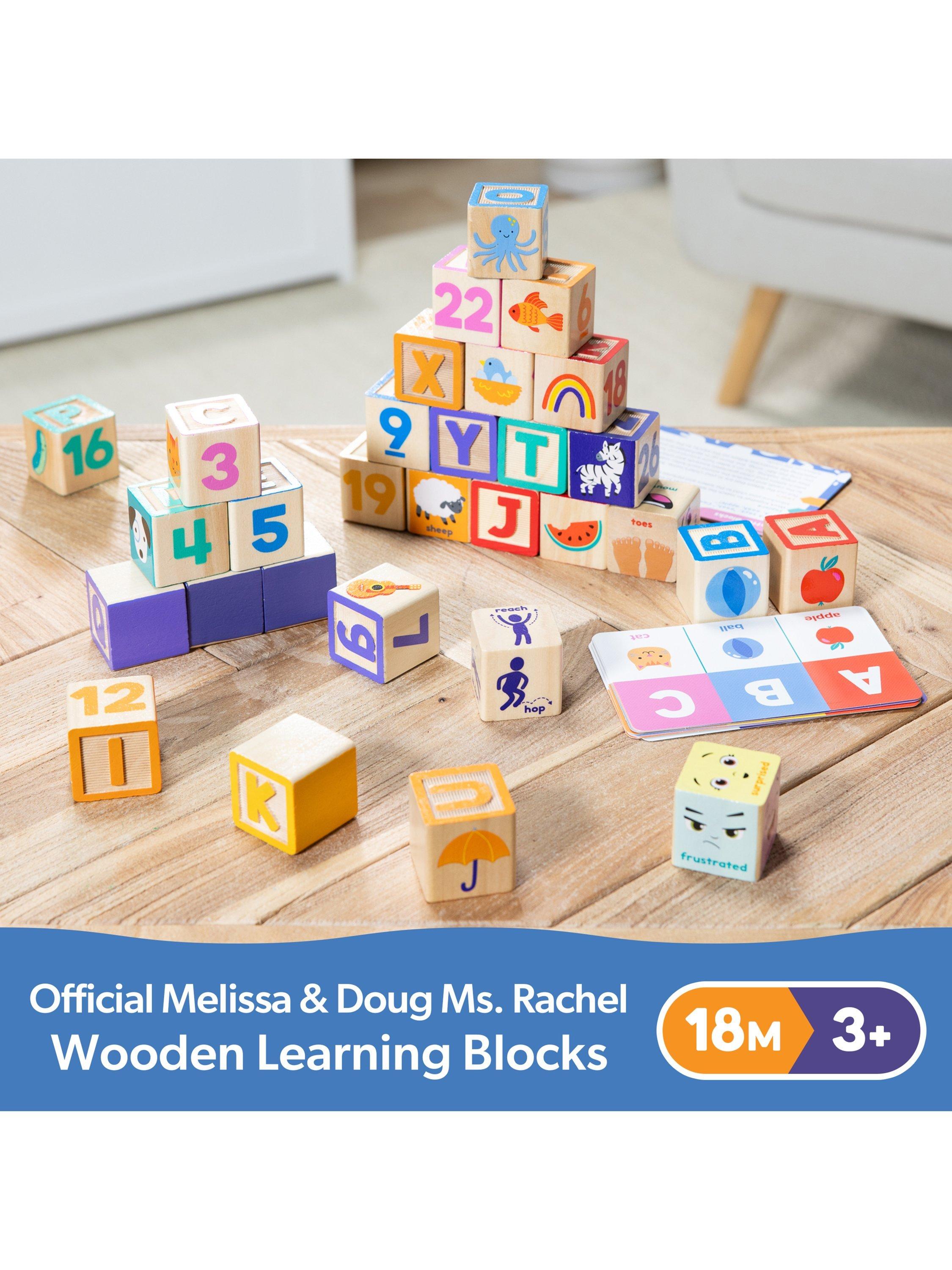 Melissa & Doug Ms. Rachel wooden learning blocks set, imported from the UK