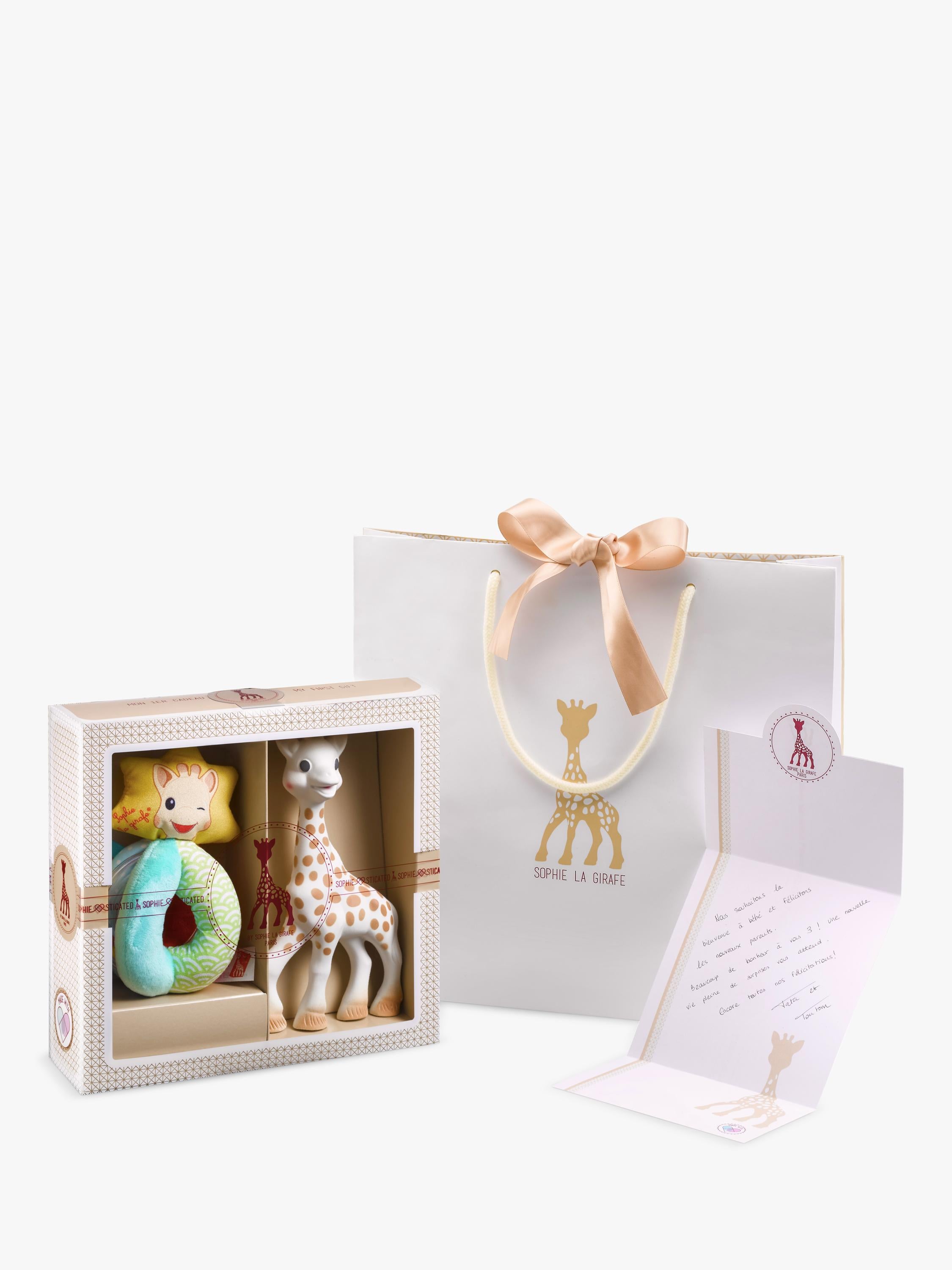 Sophie la girafe teether and rattle gift set, UK version