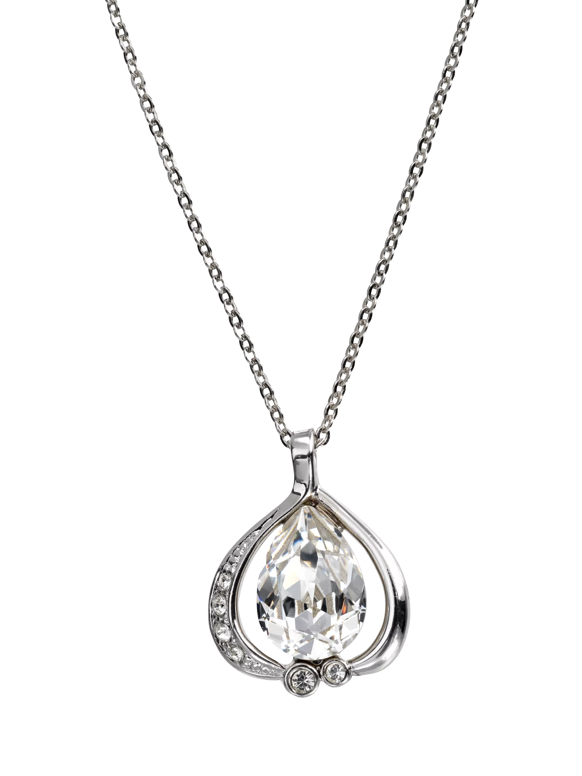 Eclectica pre-loved crystal pendant necklace vintage 1980s, imported from the UK