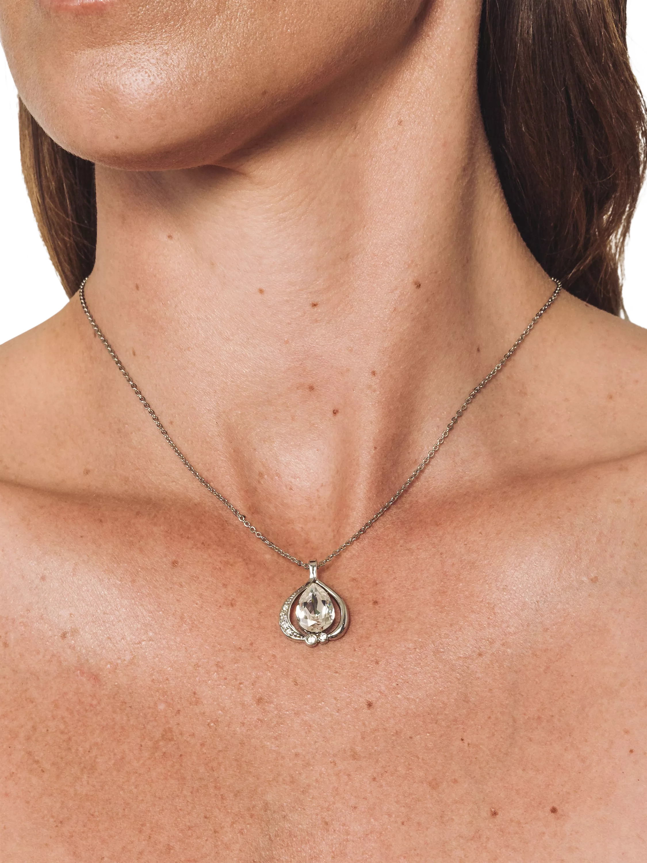 Eclectica pre-loved crystal pendant necklace vintage 1980s, imported from the UK
