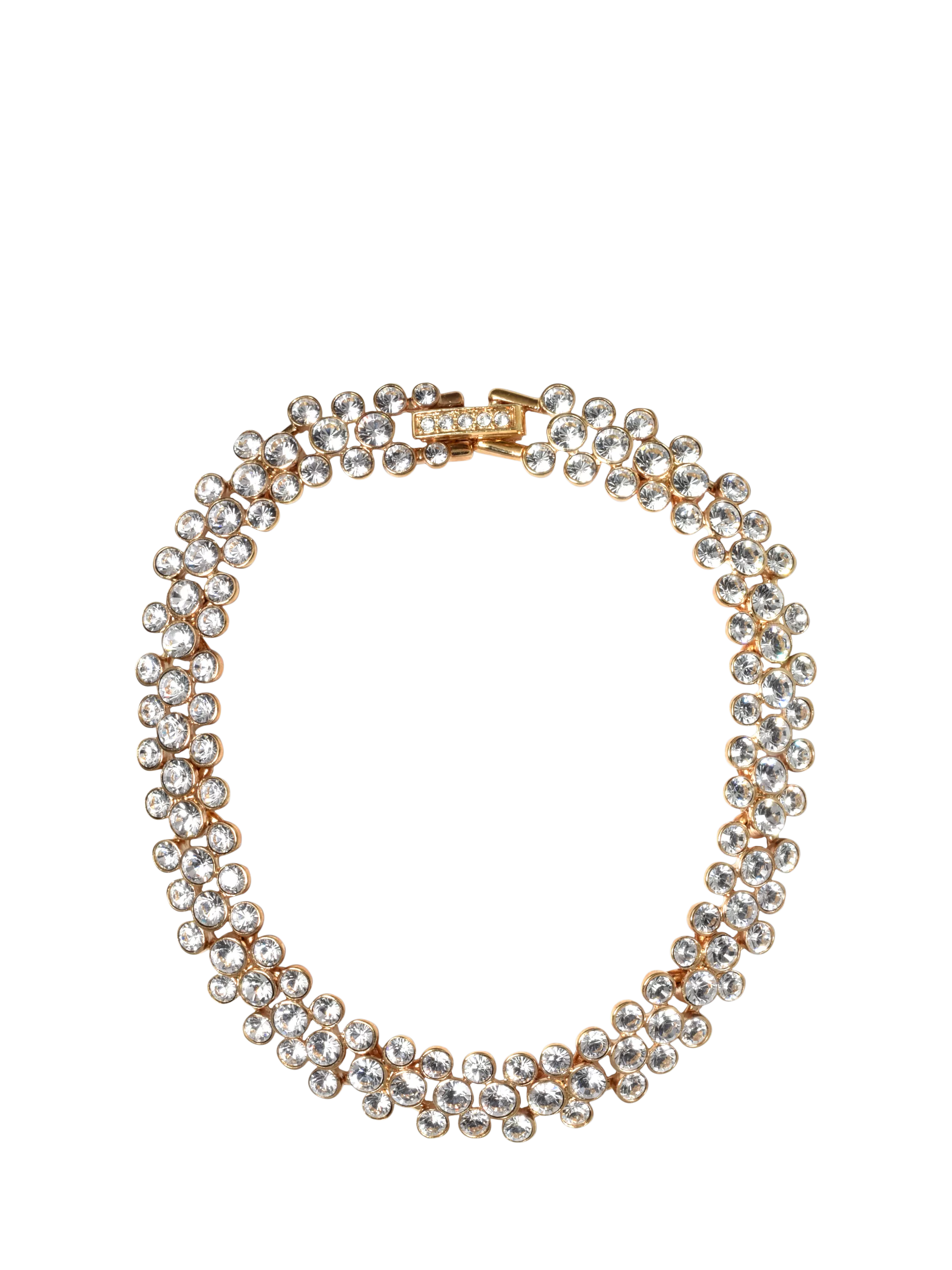 Eclectica gold plated crystal bobble bracelet 20cm (British brand)