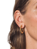 Eclectica pre-loved twisted rope hoop earrings 3cm, imported from the UK