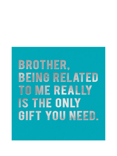 John Lewis Redback Cards The Only Gift Brother Birthday Card- Buy online at McGrocer