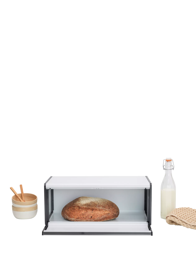 Brabantia fall front bread bin white (British brand)