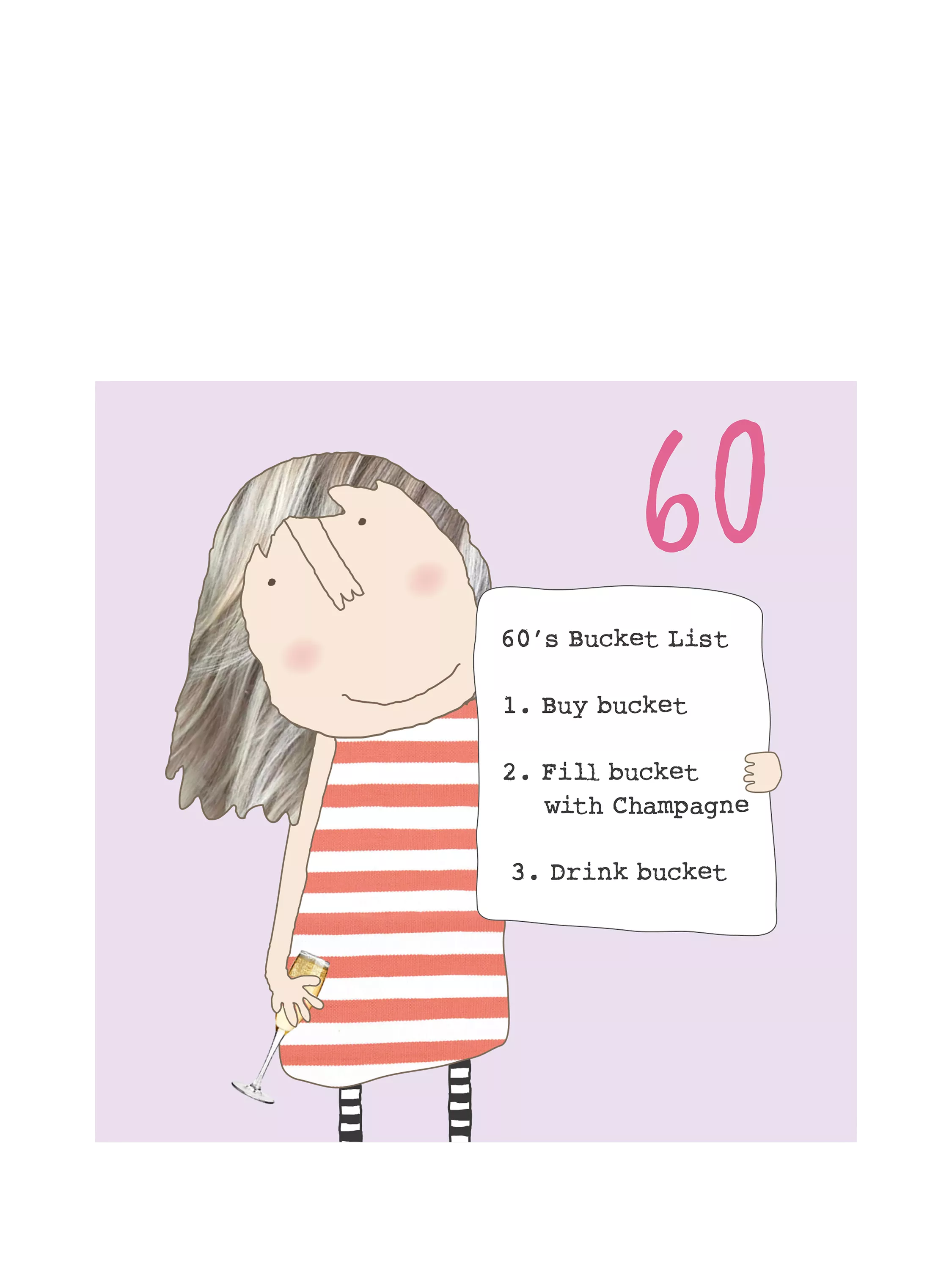 Rosie Made A Thing bucket list 60th card, imported from the UK