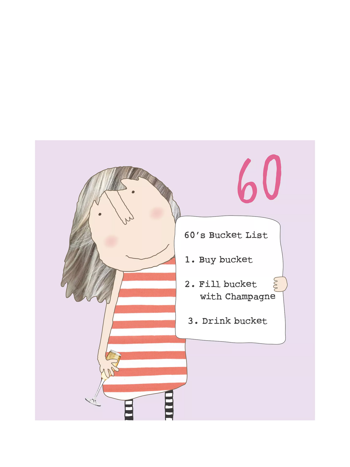 Rosie Made A Thing bucket list 60th card, imported from the UK