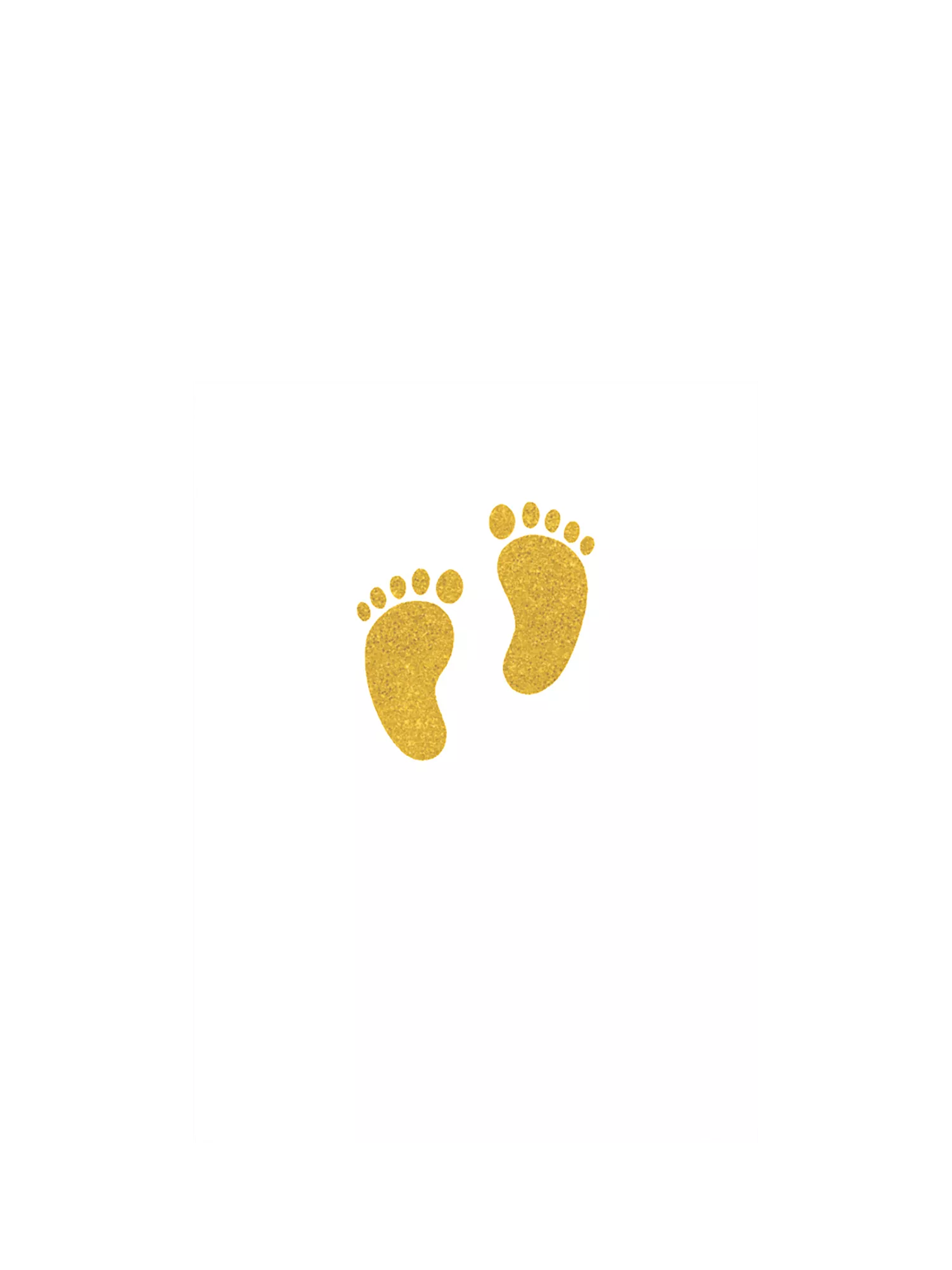 Art File gold feet new baby card, UK version