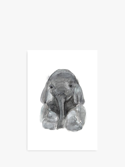 John Lewis Blank Greeting Card with Baby Elephant Design, Brown Envelope, FSC Certified- Buy online at McGrocer